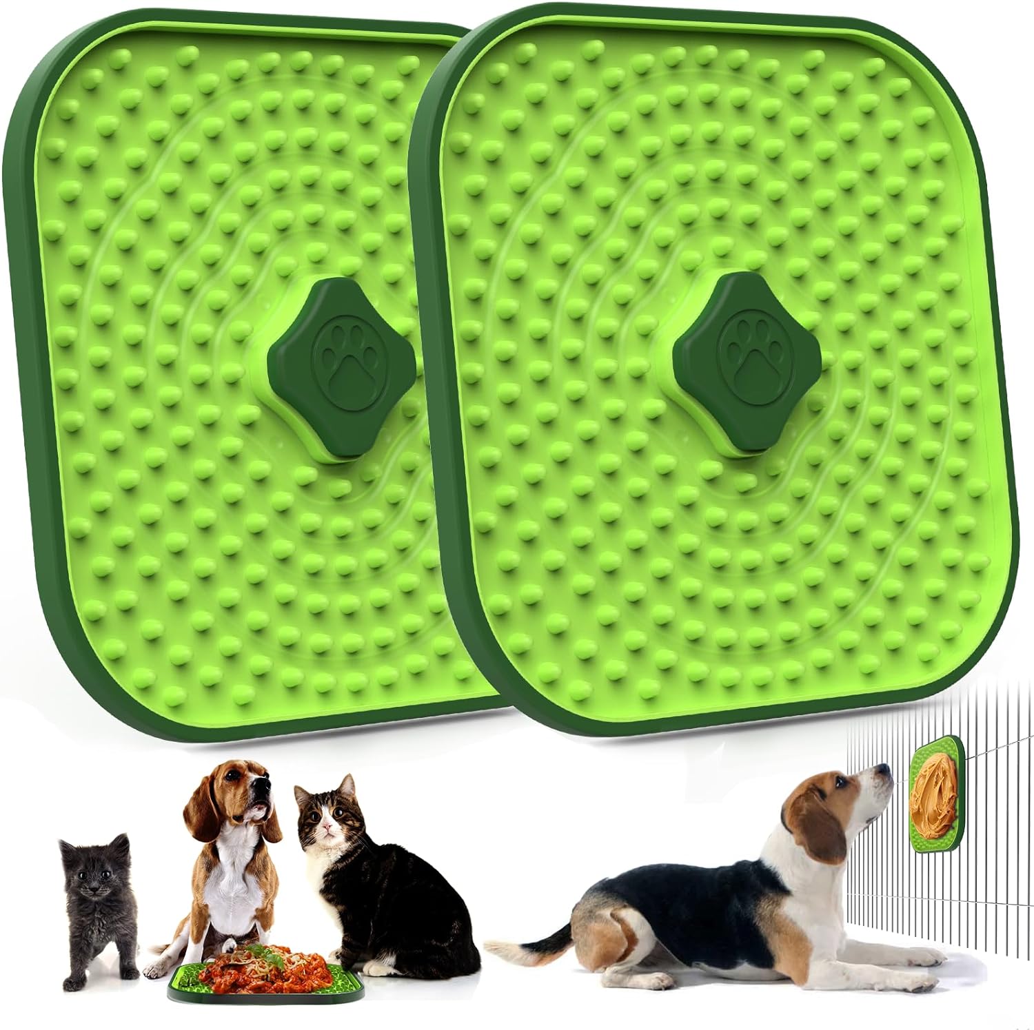 Lick Mat For Dog Crate Dog Slow Feeder Rubber Mat With Non-slip Bottom, Dog  Lick Mat For Crate Training & Behavior Aids, Dog Peanut Butter Licking Pad